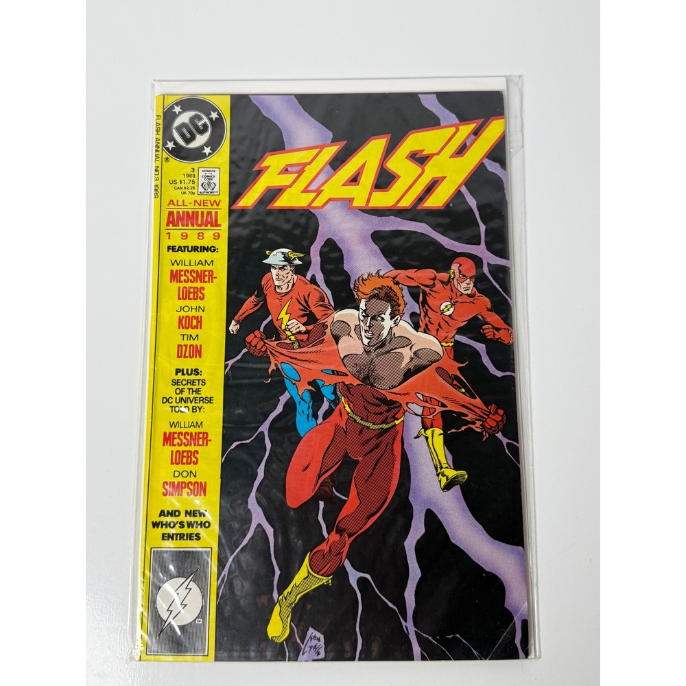 DC Comics The Flash Annual 3 1989 Wally West Jay Garrick Copper Age Comic Book
